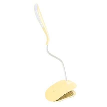 Lampe à pince de table tactile à intensité variable LED / 3,5W / 230V jaune