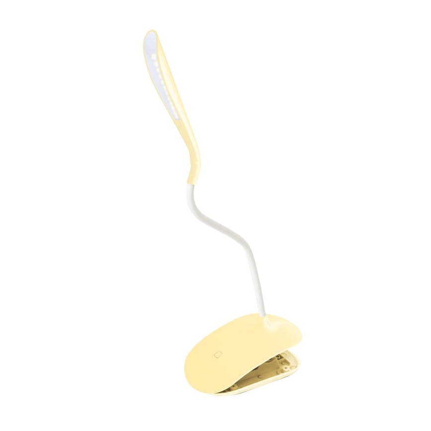 Lampe à pince de table tactile à intensité variable LED / 3,5W / 230V jaune
