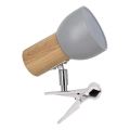 Lampe à pince SVENDA 1xE27/60W/230V chêne/gris