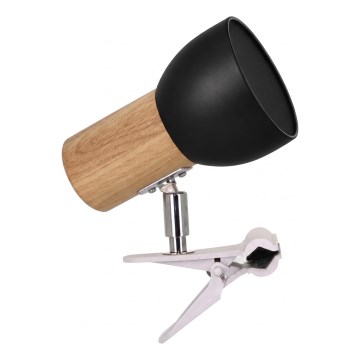Lampe à pince SVENDA 1xE27/60W/230V chêne/noir