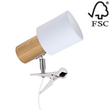 Lampe à pince TREEHOUSE 1xE27/25W/230V chêne - certifié FSC