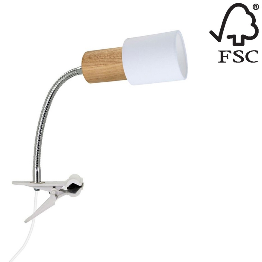 Lampe à pince TREEHOUSE 1xE27/25W/230V chêne - certifié FSC