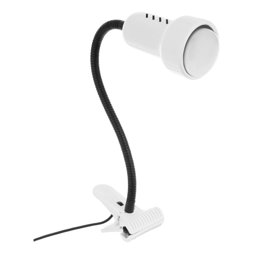 Lampe avec une pince LOLEK 1xE14/24W/230V blanche