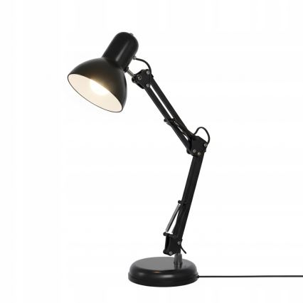 Lampe de bureau 2-en-1 à pince, 1 x E27, 60 W, 230 V, noire