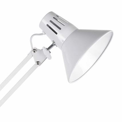 Lampe de bureau à pince WORKER 1xE27/10W/230V blanche