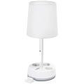 Lampe de bureau Aigostar avec prises et ports USB 1xE27/60W/230V blanche