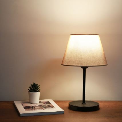 Lampe de bureau AYD 1xE27/40W/230V beige/noir