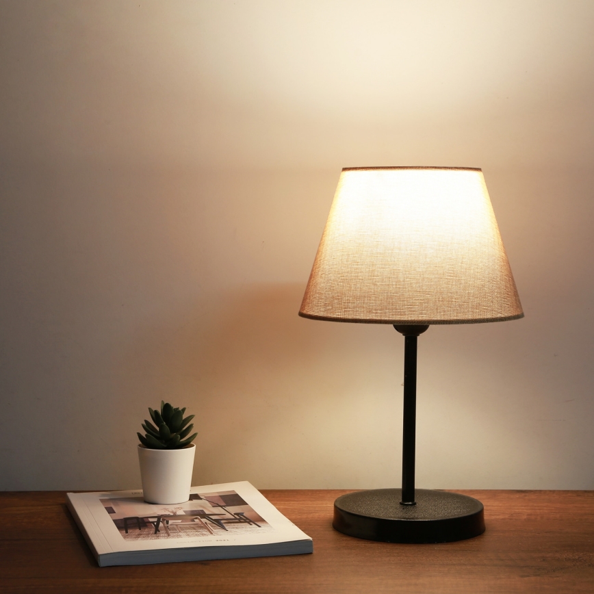 Lampe de bureau AYD 1xE27/40W/230V beige/noir