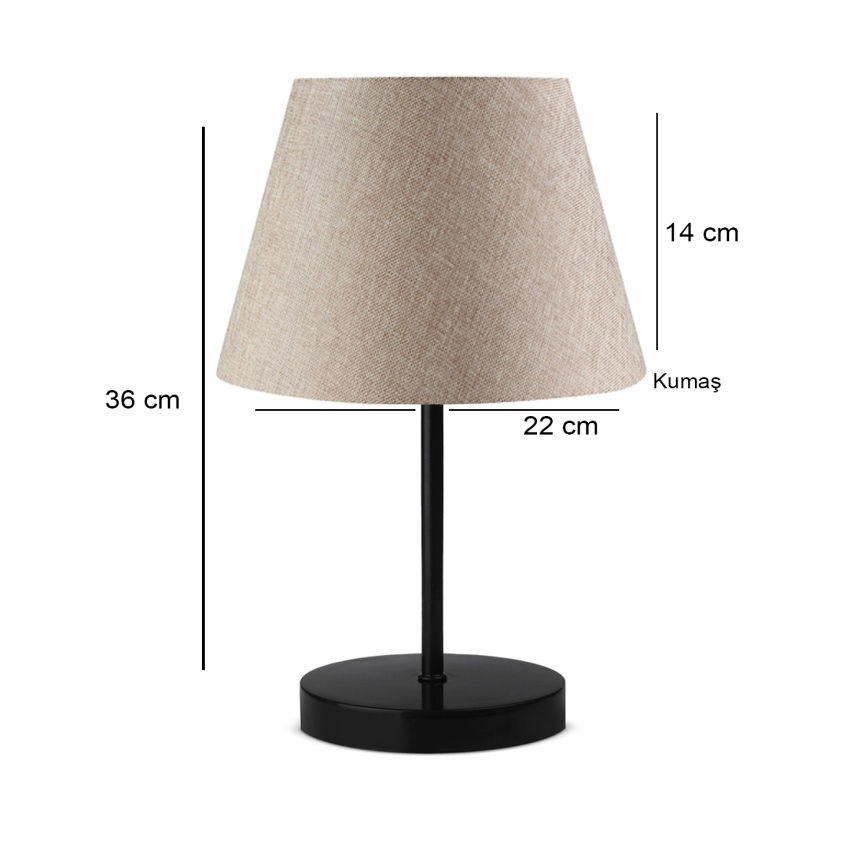 Lampe de bureau AYD 1xE27/40W/230V beige/noir