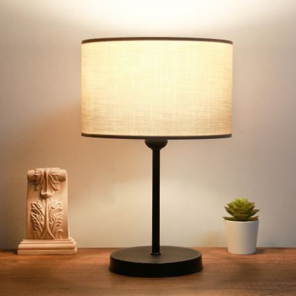 Lampe de bureau AYD 1xE27/40W/230V beige/noir