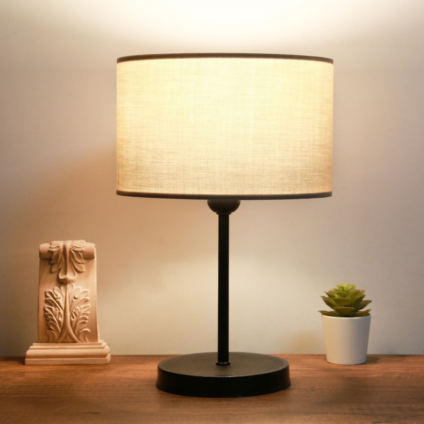 Lampe de bureau AYD 1xE27/40W/230V beige/noir
