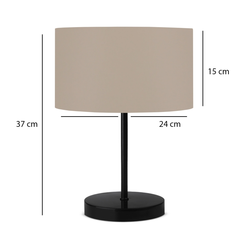 Lampe de bureau AYD 1xE27/40W/230V beige/noir