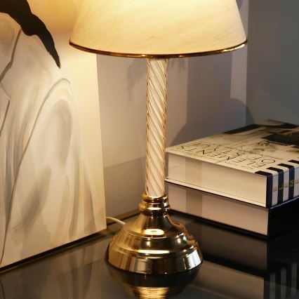 Lampe de bureau AYD 1xE27/40W/230V beige/or