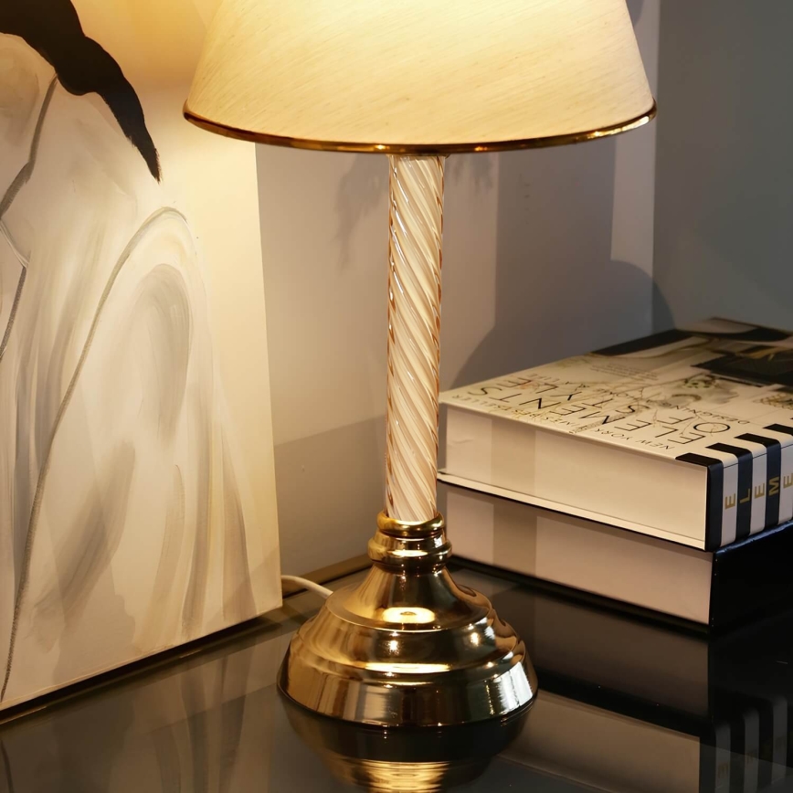 Lampe de bureau AYD 1xE27/40W/230V beige/or