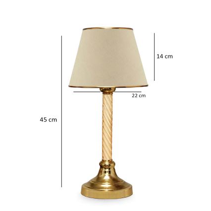 Lampe de bureau AYD 1xE27/40W/230V beige/or