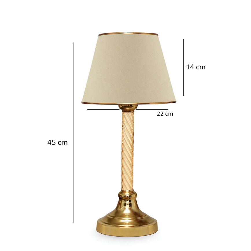 Lampe de bureau AYD 1xE27/40W/230V beige/or