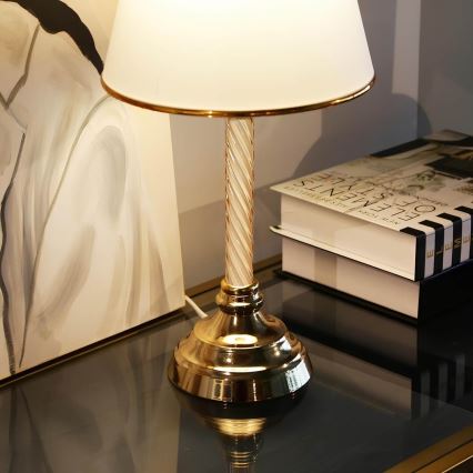 Lampe de bureau AYD 1xE27/40W/230V blanche/or