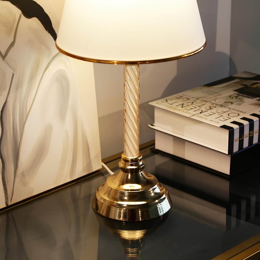 Lampe de bureau AYD 1xE27/40W/230V blanche/or
