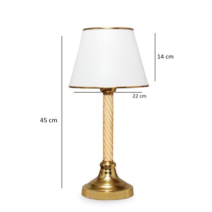 Lampe de bureau AYD 1xE27/40W/230V blanche/or