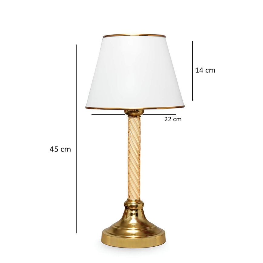 Lampe de bureau AYD 1xE27/40W/230V blanche/or