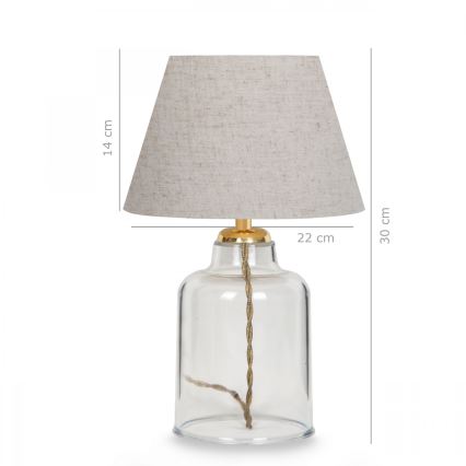 Lampe de bureau AYD 1xE27/40W/230V crème/clair