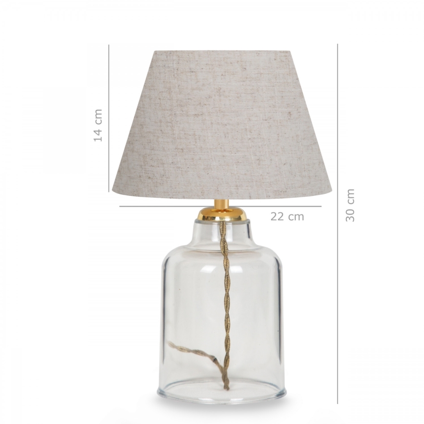 Lampe de bureau AYD 1xE27/40W/230V crème/clair