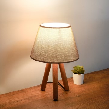 Lampe de bureau AYD 1xE27/40W/230V marron/beige