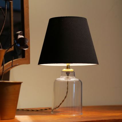 Lampe de bureau AYD 1xE27/40W/230V noire/clair