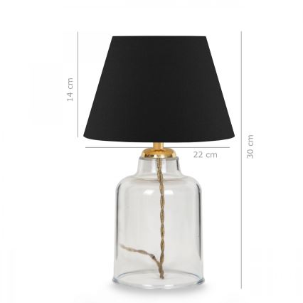 Lampe de bureau AYD 1xE27/40W/230V noire/clair