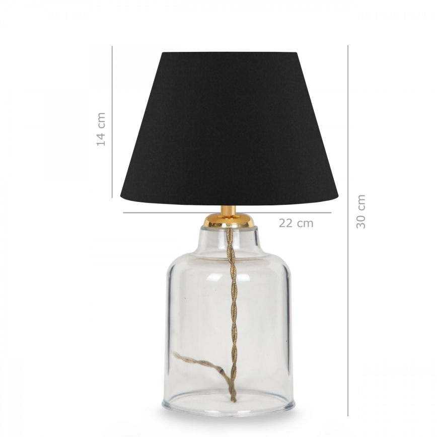 Lampe de bureau AYD 1xE27/40W/230V noire/clair
