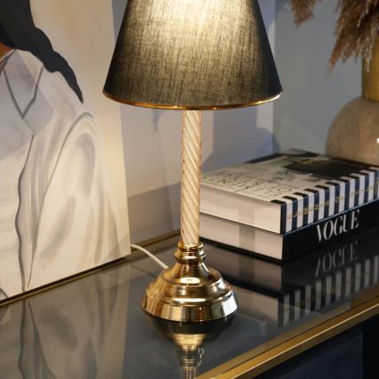 Lampe de bureau AYD 1xE27/40W/230V noire/or