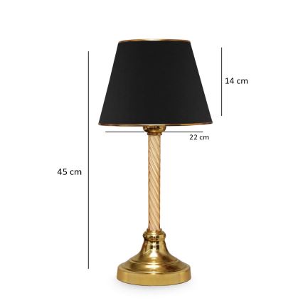 Lampe de bureau AYD 1xE27/40W/230V noire/or
