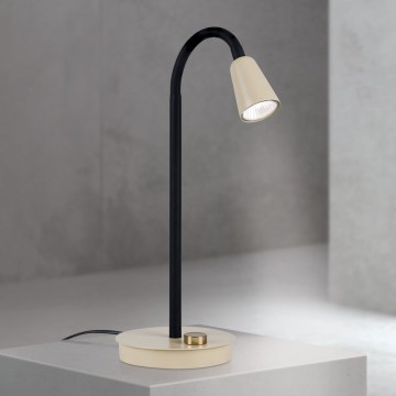 Lampe de bureau flexible et à intensité variable DOTTY 1xGU10/10W/230V beige/noir