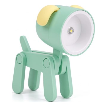 Lampe de bureau LED/0,06W/3xLR41 chien vert