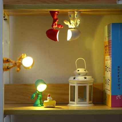 Lampe de bureau LED/0,06W/3xLR41 robot jaune