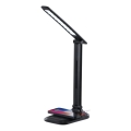 Lampe de bureau LED à intensité réglable avec chargeur sans fil Qi et port USB LUMI LED/7W/230V noire