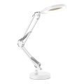 Lampe de bureau LED à intensité variable avec loupe 2-en-1 AURIQ LOUPE LED/10W/5V 3000/4000/6500K blanche