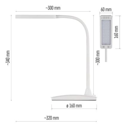 Lampe de bureau LED à intensité variable EDDY LED/6W/230V 3000/4500/6800K blanche
