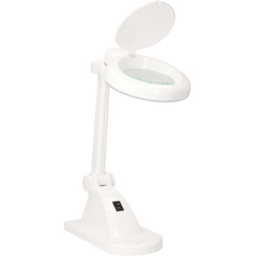 Lampe de bureau LED avec loupe LED/6W/230V blanche