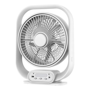 Lampe de bureau LED avec ventilateur LED/2W/230V blanche