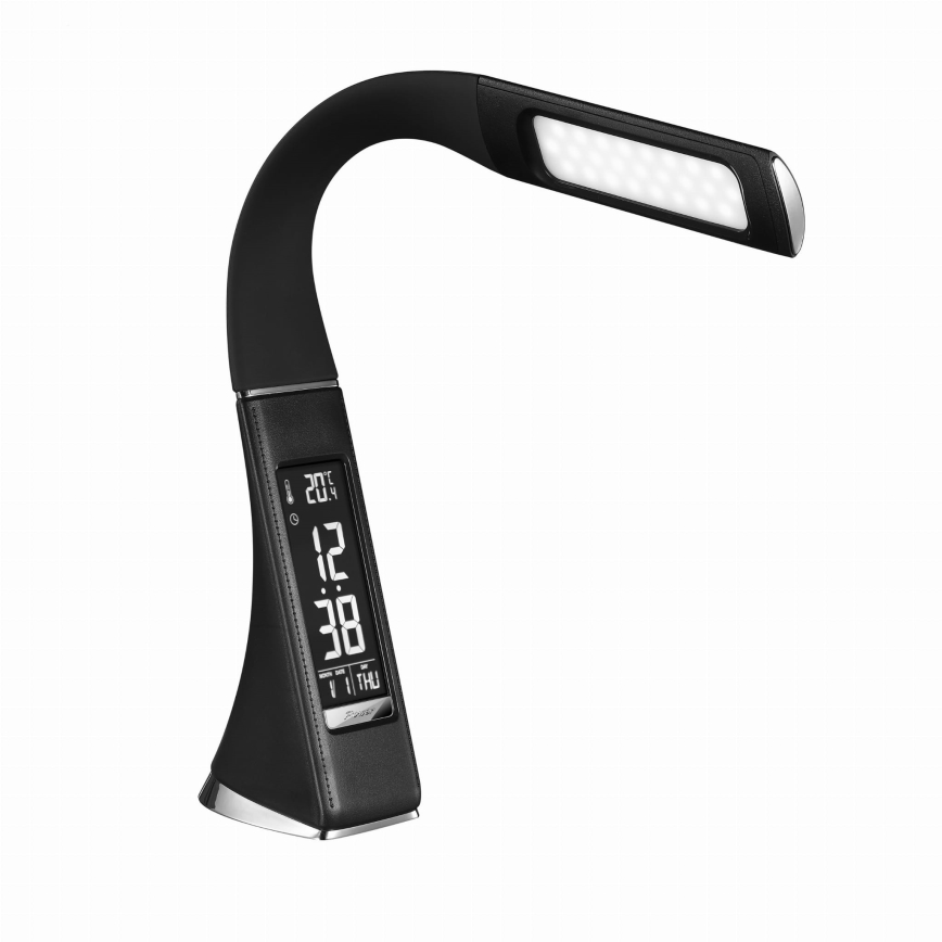 Lampe de table tactile dimmable à LED avec écran LED/7W/5V, noire