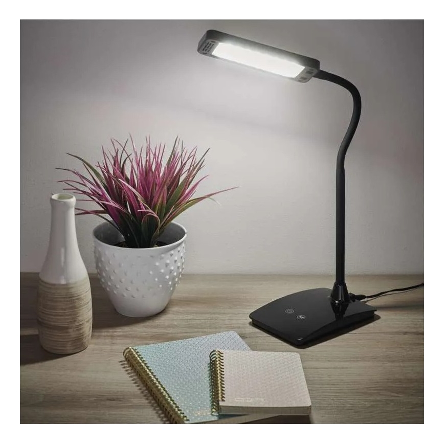 Lampe de bureau LED dimmable EDDY LED/6W/230V 3000/4500/6800K noire