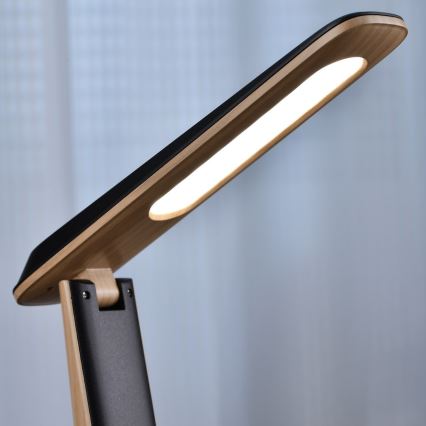 Lampe de bureau LED dimmable rechargeable TOP LED/4W/5V 1800 mAh 3000/4000/5000K marron/noir