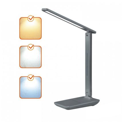 Lampe de bureau LED dimmable NOBLITE N LED/7W/230V 3000/4000/6500K gris