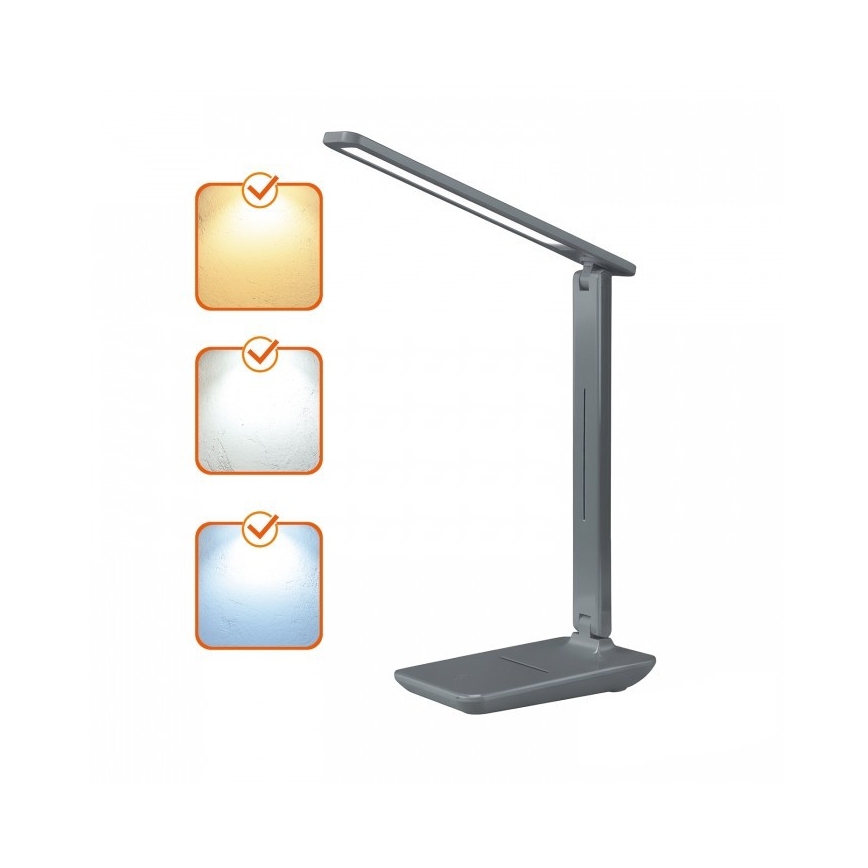 Lampe de bureau LED dimmable NOBLITE N LED/7W/230V 3000/4000/6500K gris
