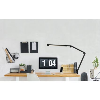 LED Lampe de bureau dimmable tactile et flexible avec pince LED/12W/230V 3000/4000/6000K noire