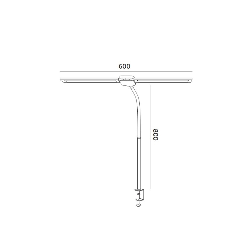 Lampe de bureau LED dimmable USB TENUIX DUO 2xLED/7W/5V 3000-6000K noire