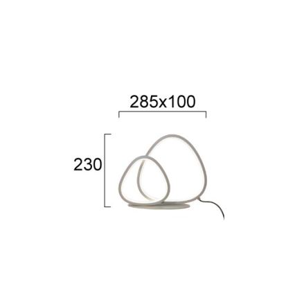 Lampe de bureau LED HELIX LED/15W/230V argentée