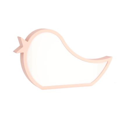 Lampe de bureau LED pour enfants BIRD LED/12W/230V rose
