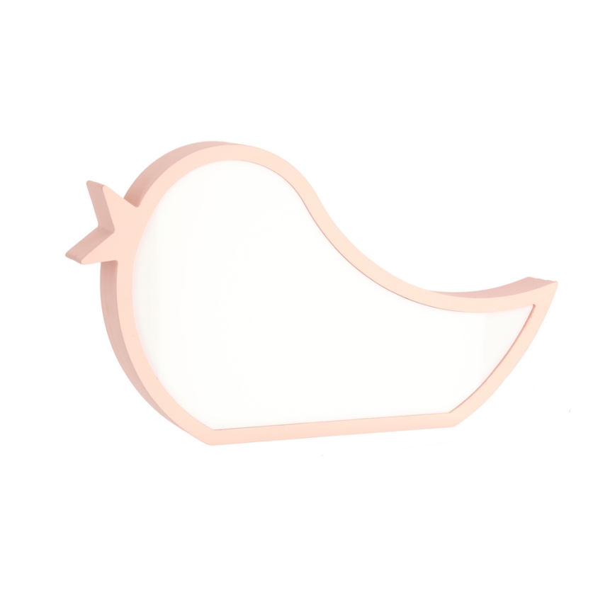 Lampe de bureau LED pour enfants BIRD LED/12W/230V rose